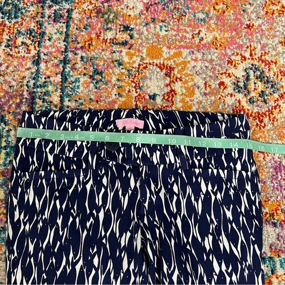 Lilly Pulitzer Navy Capri New School Fish Print Pants - Picture 9 of 14